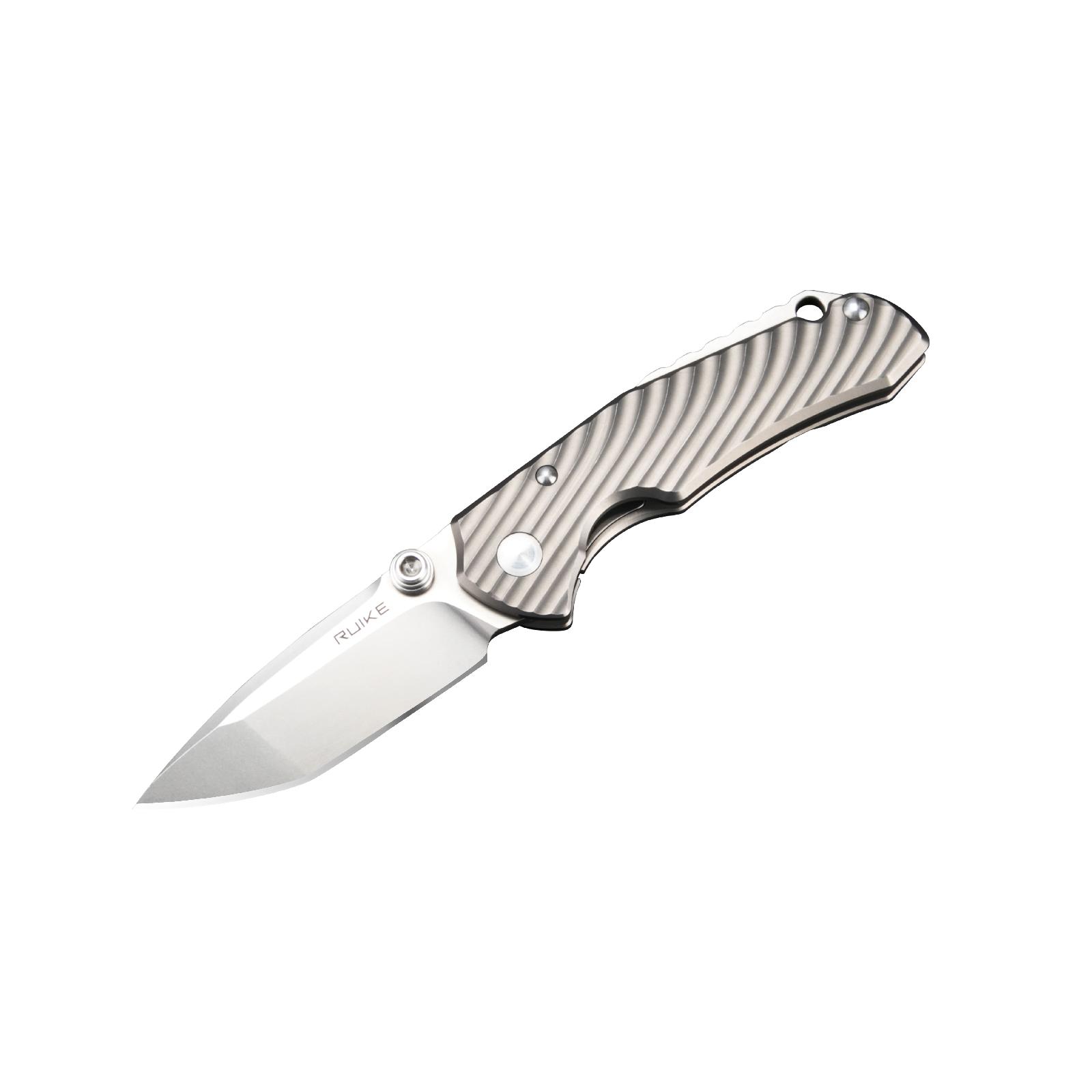 Ніж складаний кишеньковий Ruike M671-TZ, (7 см) steel 154СМ / TC4 (титан) сірий